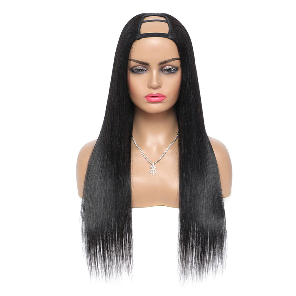 100% Virgin Human Hair Straight U-Part and V-Part Wigs