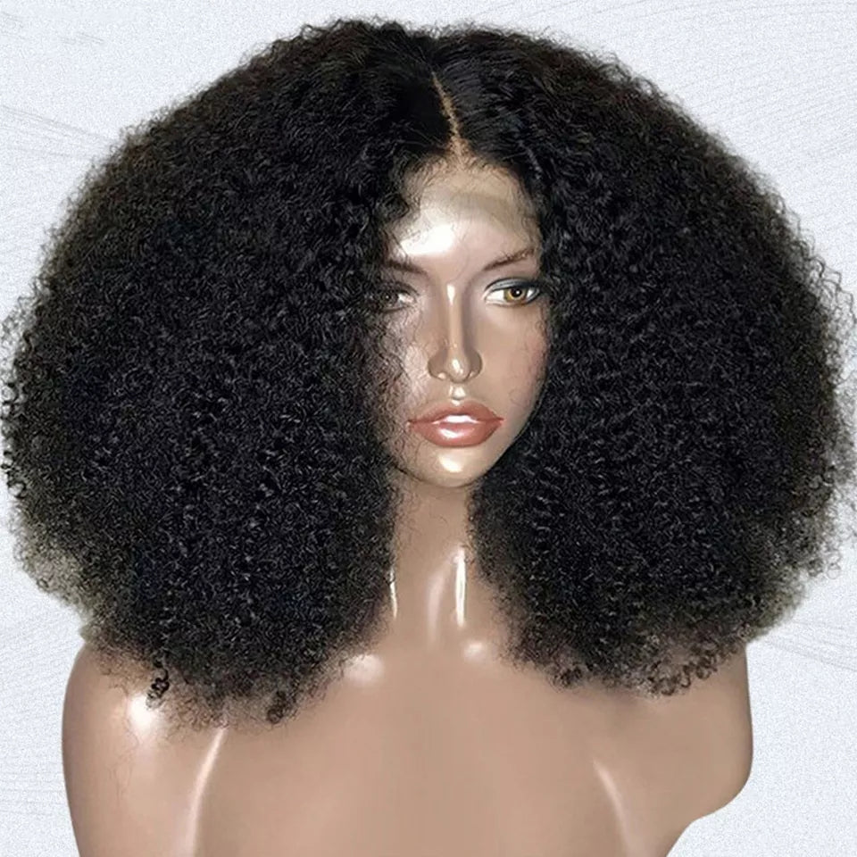 100% Virgin Kinky Curly Human Hair Lace Frontal Wigs