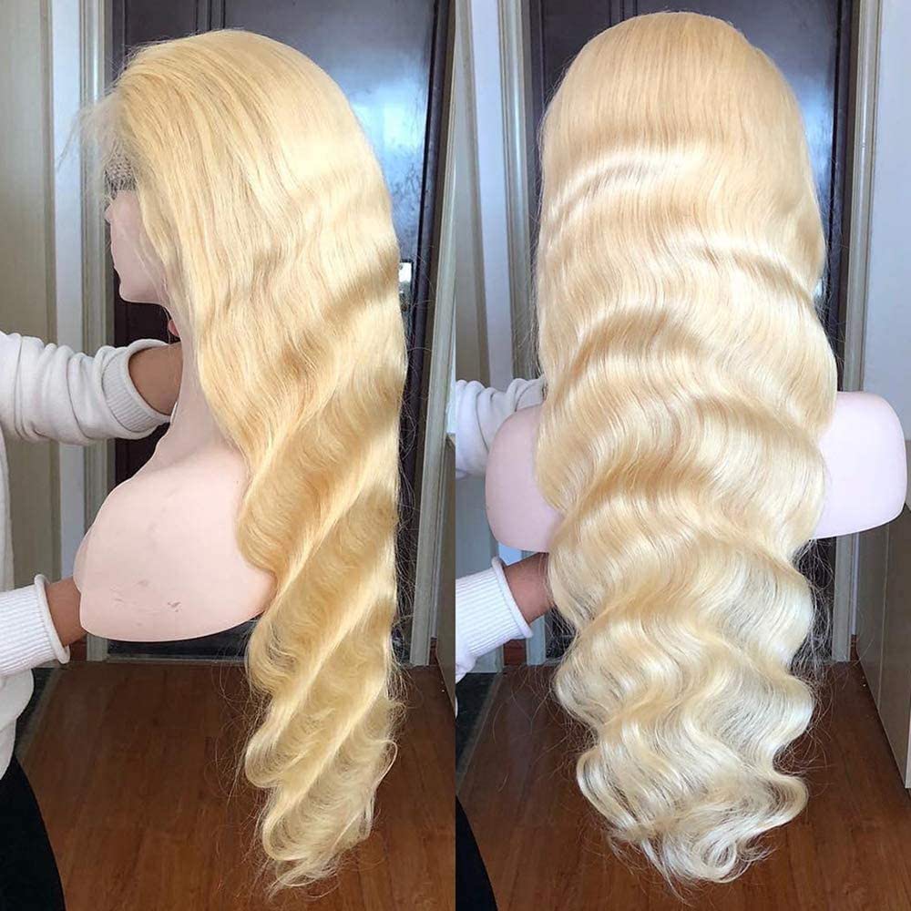 100% Virgin Blonde 613 Body Wave Human Hair Frontal Wigs
