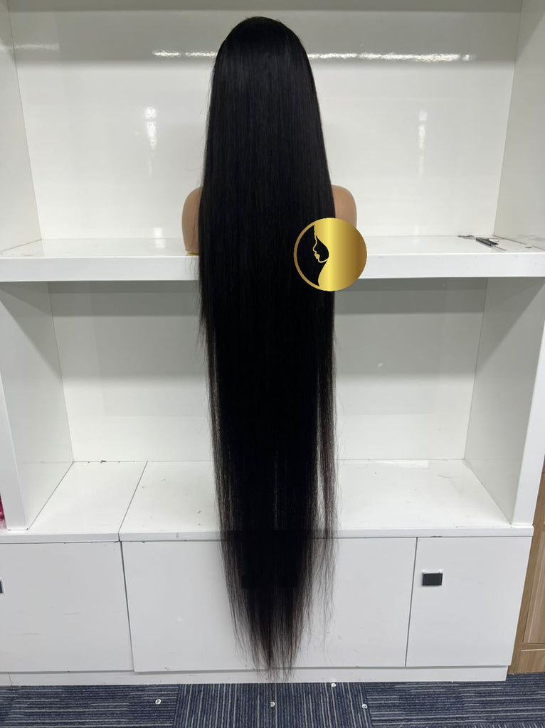 50 inch Straight Virgin Human Hair Wig and 50 inch Straight Raw Hair Wig