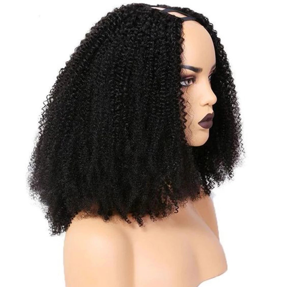 100% Virgin Kinky Curly U-Part and V-Part Wigs