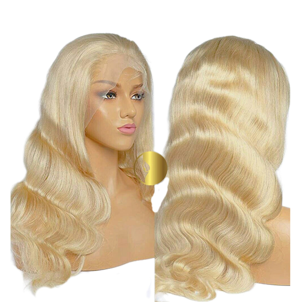 Virgin Blonde 613 Body Wave Human Hair Frontal Wigs