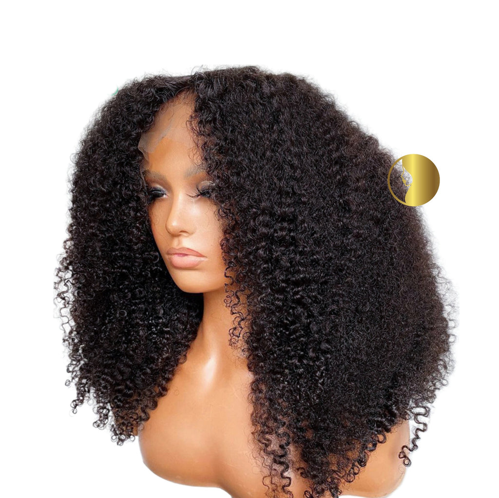 Virgin Kinky Curly Human Hair Lace Frontal Wigs
