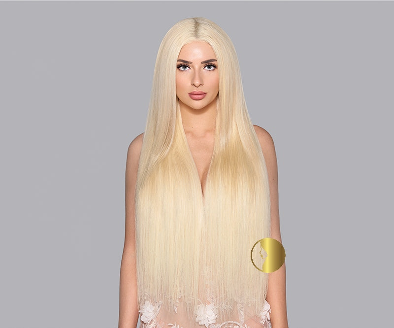 Virgin Blonde 613 Straight Human Hair Extensions