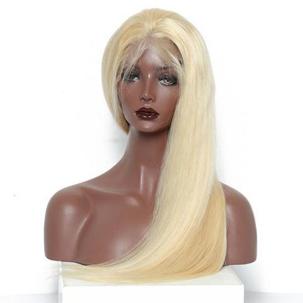 Virgin Blonde 613 Straight Human Hair Frontal Wigs